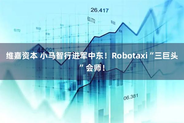 维嘉资本 小马智行进军中东！Robotaxi“三巨头”会师！